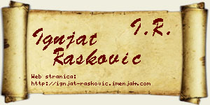 Ignjat Rašković vizit kartica